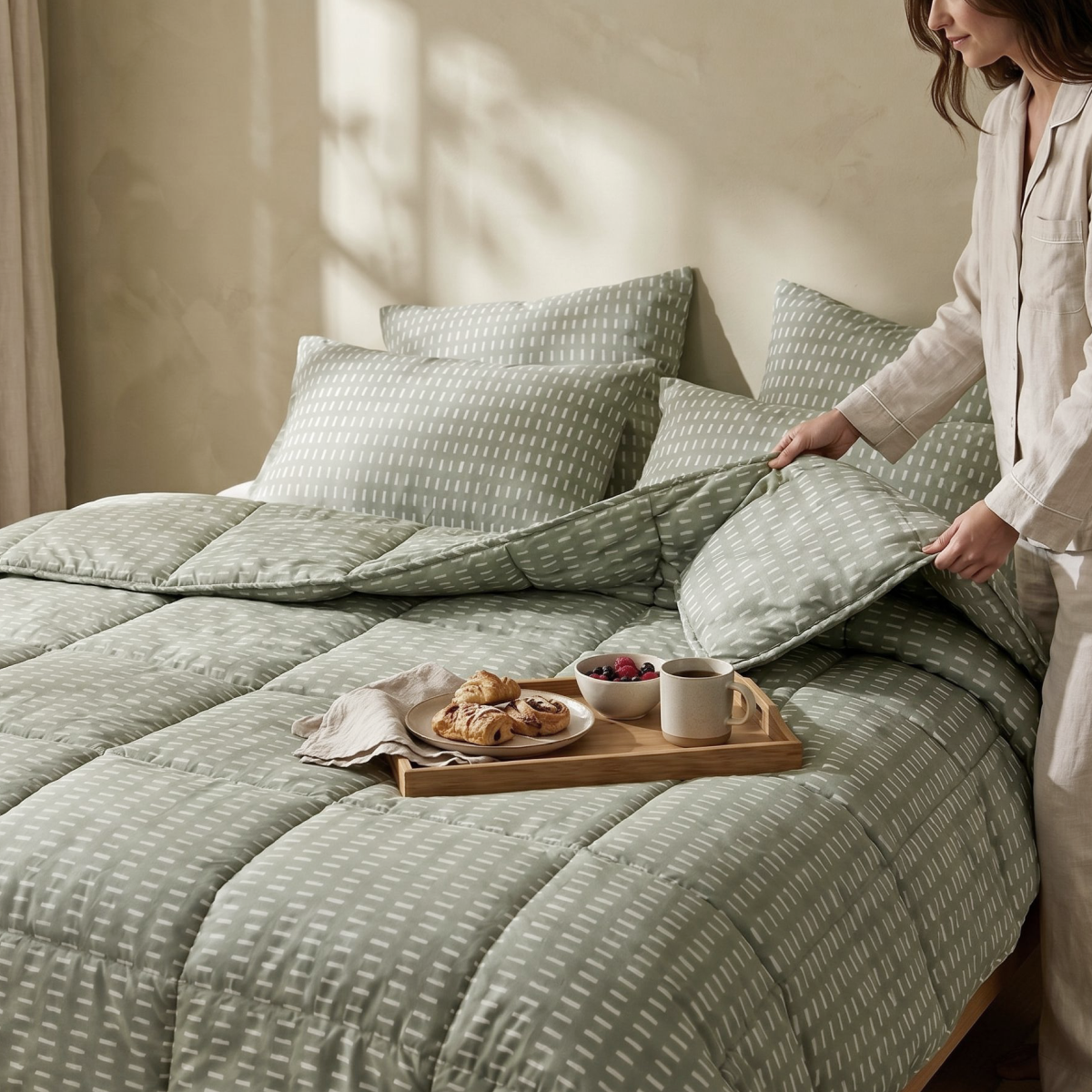 Zelesta Comfort Design Zomerdekbed - Olive Stitches