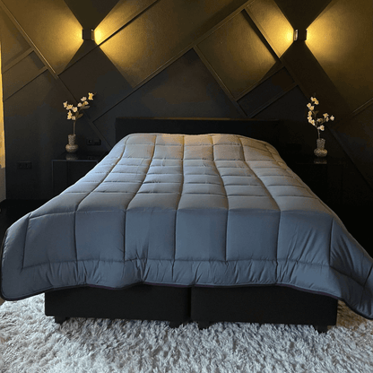 Zelesta Easybed Paars En Antraciet Dekbed Met Vaste Hoes