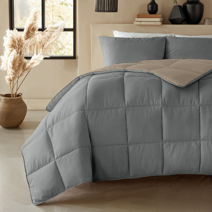 Zelesta Premiumbed Katoen - Anthracite & Taupe-Zelesta.nl