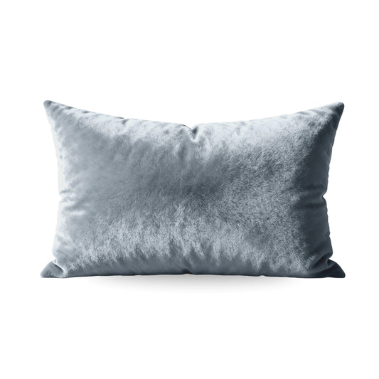 De Zelesta Flanel Uni Kussenslopen set van 2 in Blue Mirage tegen een effen witte achtergrond.