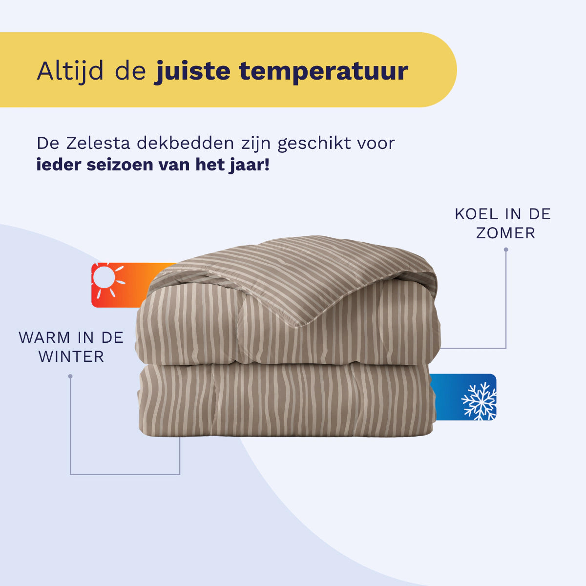 Zelesta Royalbed Katoen - Brown Stripes-Zelesta.nl
