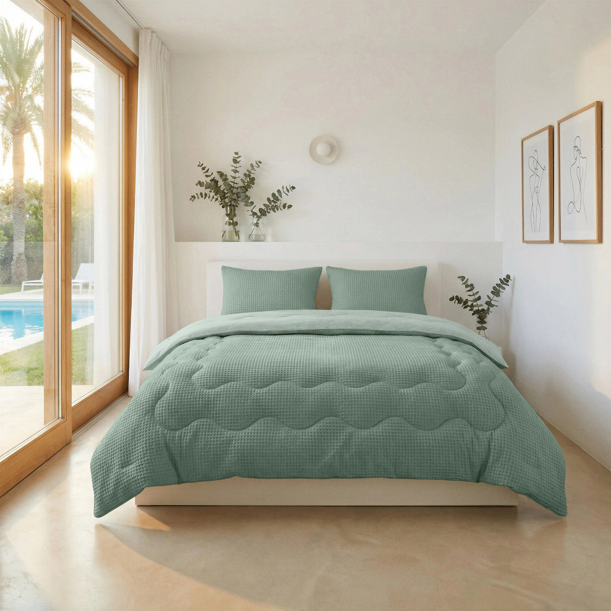 Zelesta Special Cooling Serene Zomerdekbed - Saliegroen