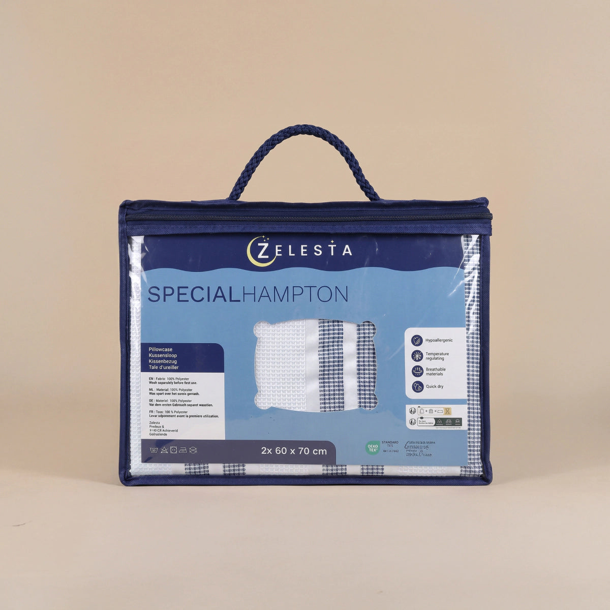 Zelesta Special Hampton Kussensloop Set van 2 - Blauw