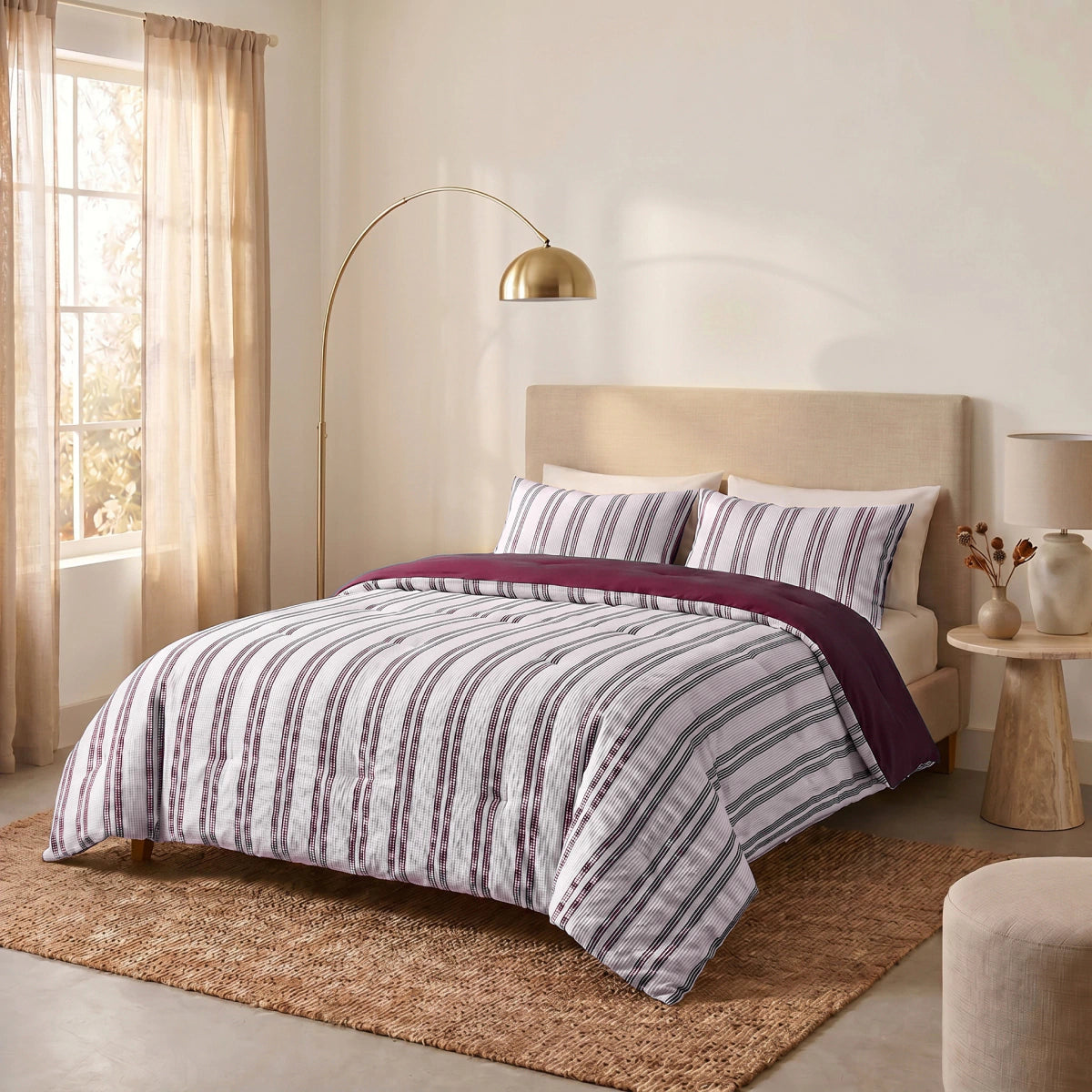 Zelesta Special Hampton Zomerdekbed - Bordeauxrood