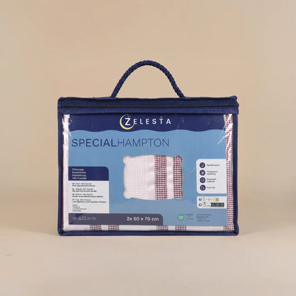 Zelesta Special Hampton Kussensloop Set van 2 - Bordeauxrood