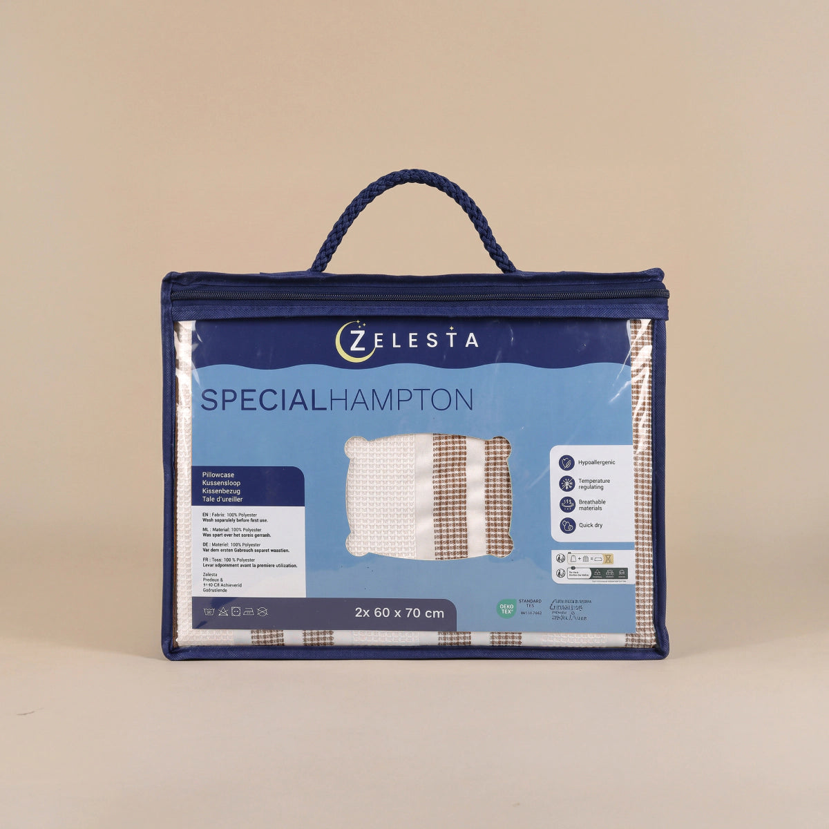 Zelesta Special Hampton Kussensloop Set van 2 - Taupe