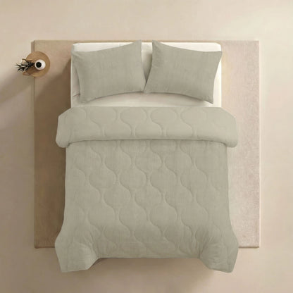 Zelesta Special Seersucker Zomerdekbed - Amandelmelk Beige