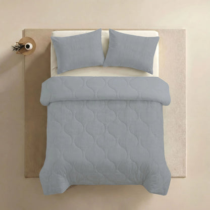 Zelesta Special Seersucker Zomerdekbed - Parelmoerblauw