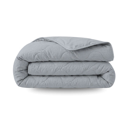 Zelesta Special Seersucker Zomerdekbed - Parelmoerblauw