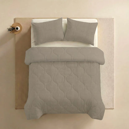 Zelesta Special Seersucker Zomerdekbed - Warmgrijs