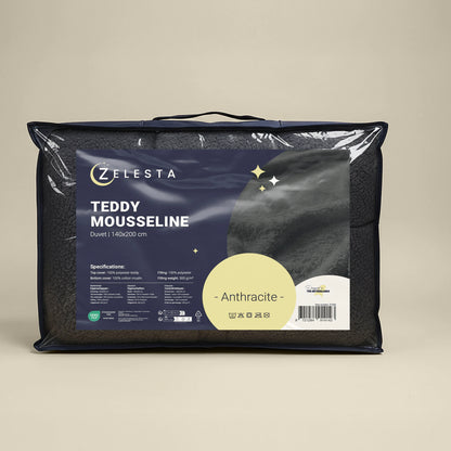 Zelesta Teddy Katoen Mousseline - Anthracite