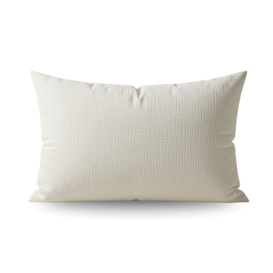 Teddy Katoen Mousseline Kussensloop Set van 2 - Beige