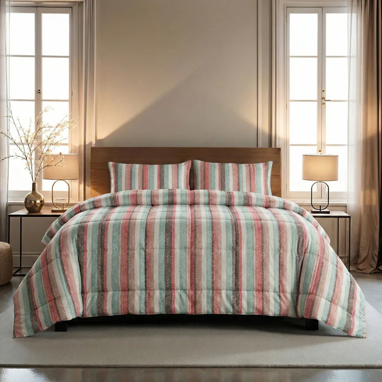 Zelesta Comfort design dekbed zonder overtrek op opgemaakt bed.