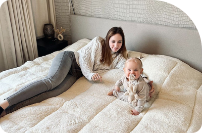 Jong gezin met Zelesta teddy dekbed