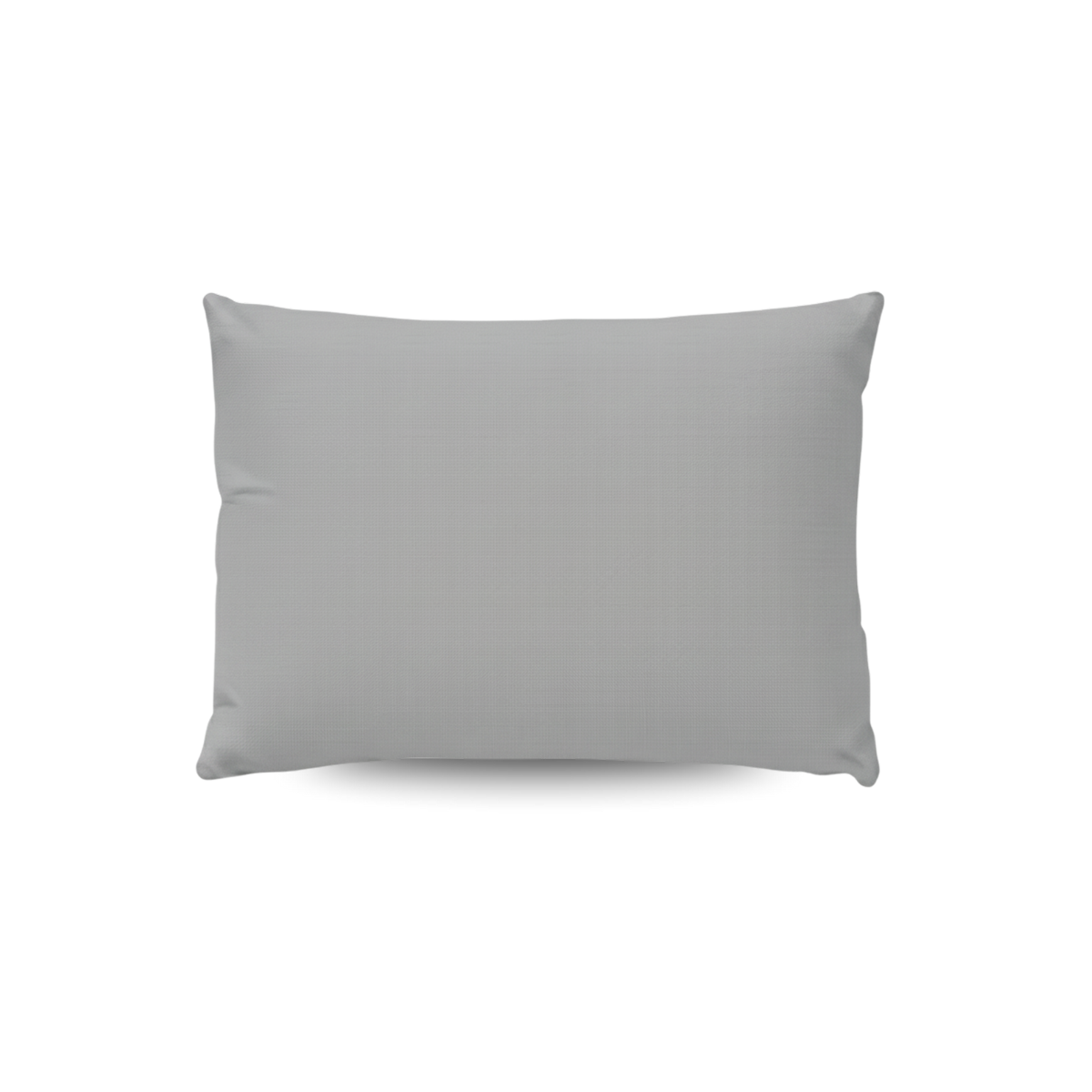 Een set van twee Zelesta Wonderbed Katoen kussenslopen in Morning Grey perkal katoen wordt getoond, met een effen rechthoekig ontwerp tegen een witte achtergrond.