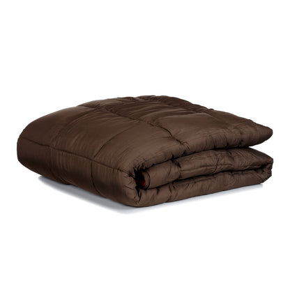 1 of 2 persoons dekbed chocolade bruin