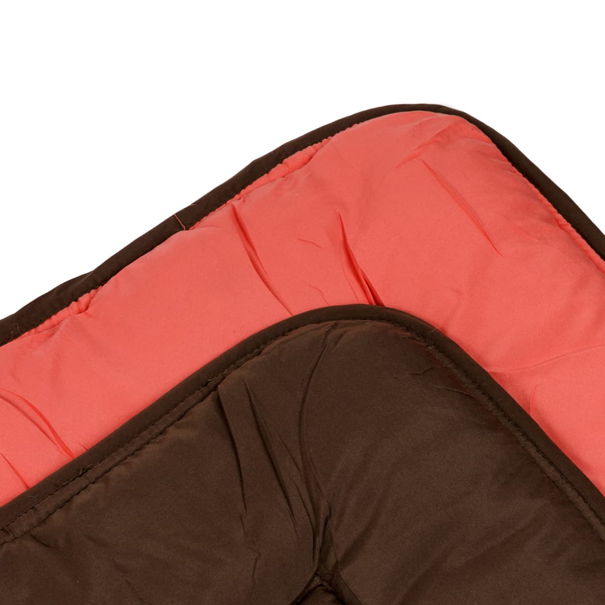 2 kleuren dekbed wasbaar koraal chocolade kleur