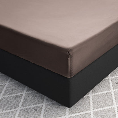Primaviera Satijnen Deluxe Hoeslaken Taupe