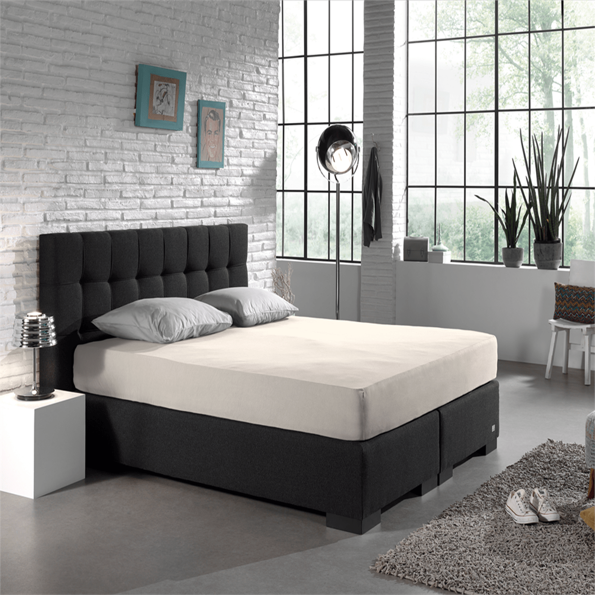 Hoeslaken Dubbel Jersey Creme