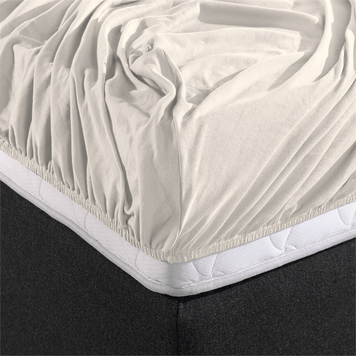 Hoeslaken Dubbel Jersey Creme