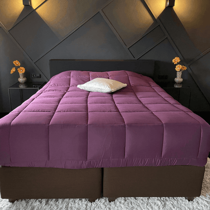 zelesta easybed dekbed zonder hoes paars antraciet