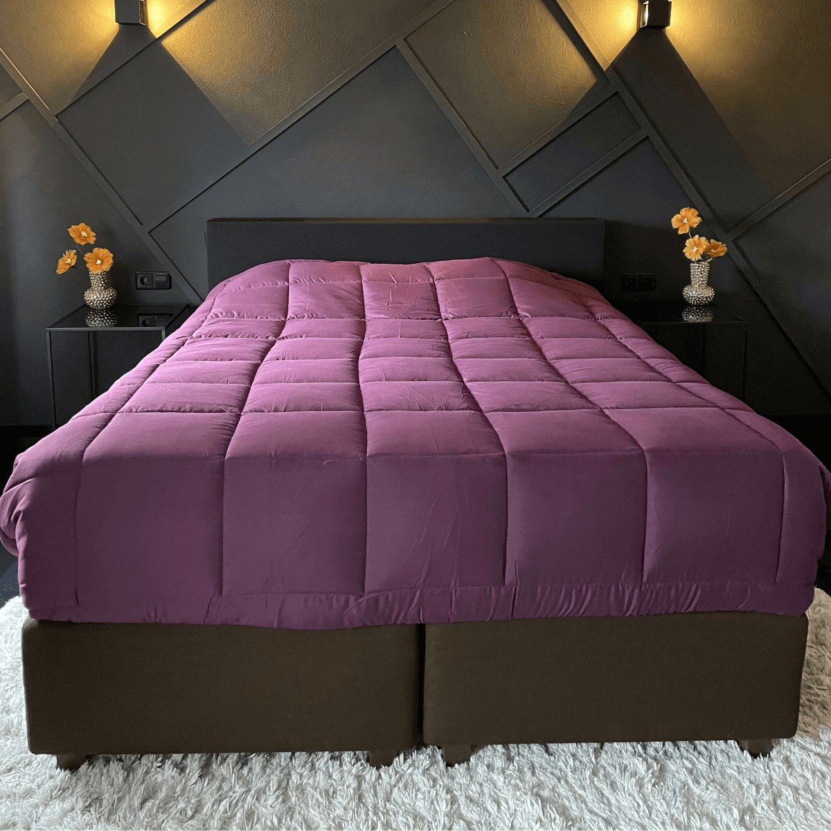 zelesta easybed dekbed zonder overtrek paars lila