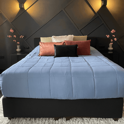 Sfeerbeeld van Zelesta Easybed - Blauw & Mastiek dekbed