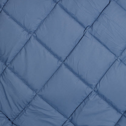 blauw licht dekbed met blauwe print